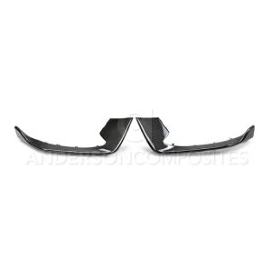 Ford Mustang Bumper Insert - Front - Anderson Composites - 3K, 2X2 Twill Weave - Carbon Fiber - `15-`20
